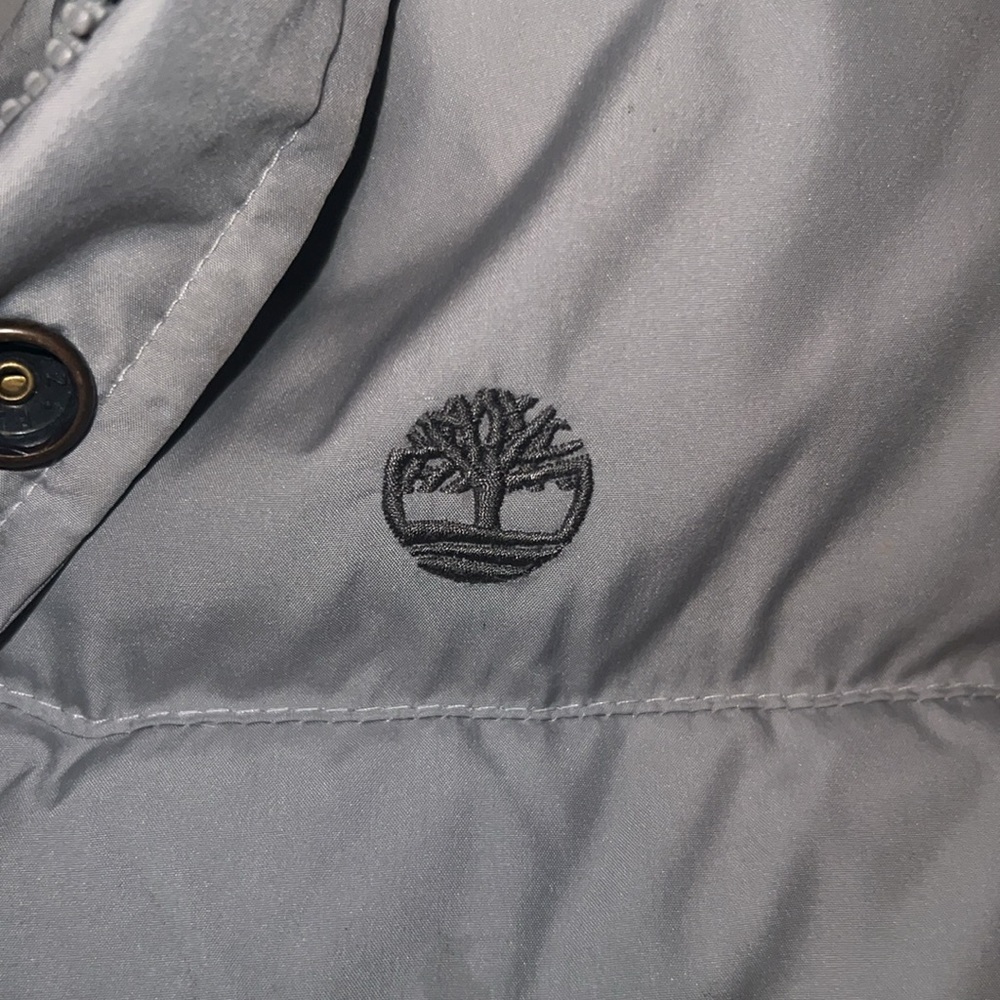 Timberland Light Gray Down Puffer Vest- Size Large - Picture 5 of 5